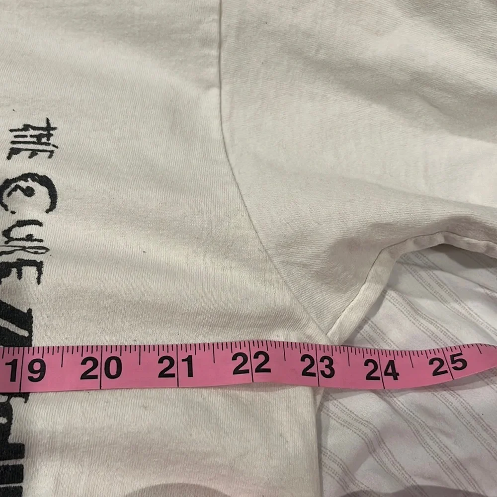 💥RARE Vintage 90’s The CURE White Ringer - Picture 15 of 16